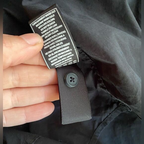 7 for all mankind Men's black long sleeve shirt size Large 100% cotton - Picture 4 of 9